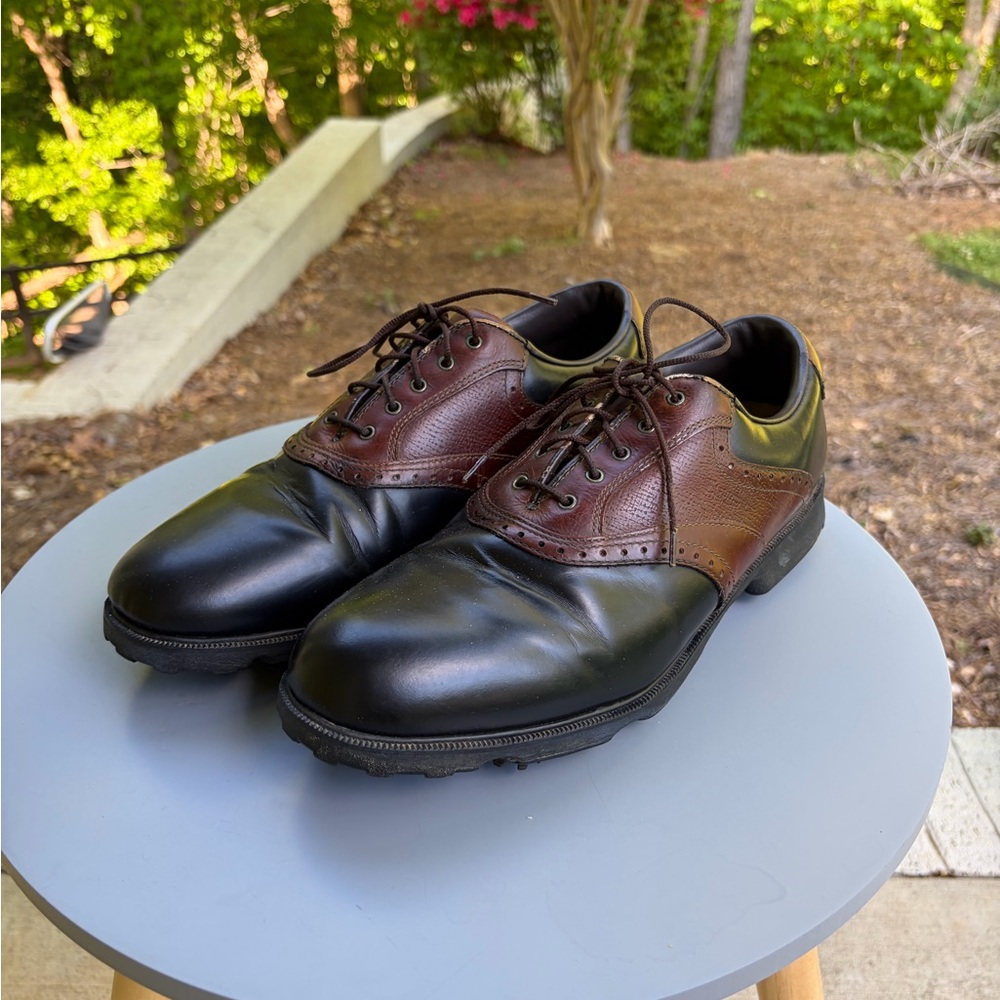 Dexter Golf Men's Two-Tone Black and Brown Golf Shoes